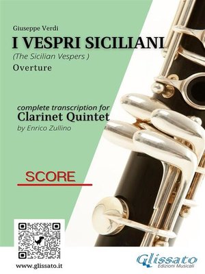 cover image of Score of "I Vespri Siciliani" for Clarinet Quintet